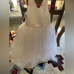 David's Bridal White Kids Formal Dress
